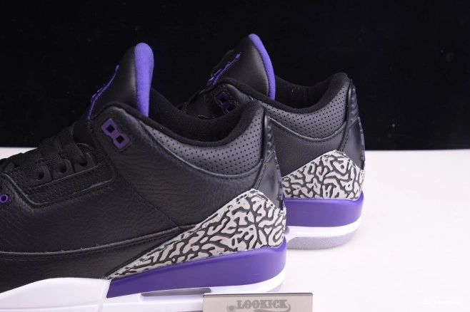 Reps LUCY CT8532-050 Court Black Jordan 3 Retro Air Purple 0718